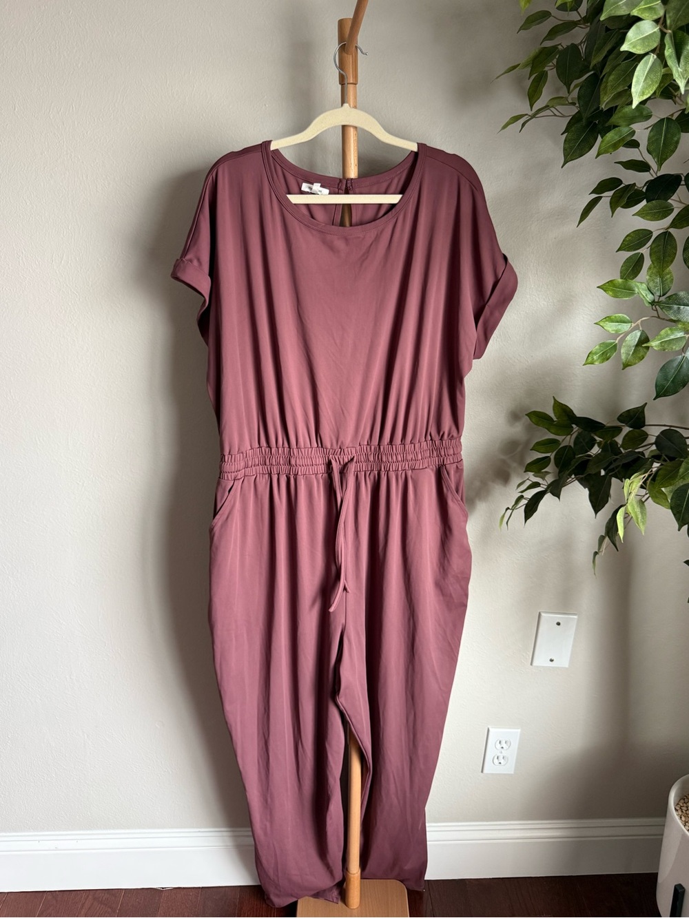 Maurices Mauve Pink Short Sleeve Jumpsuit Women’s Size XXL NWOT